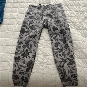 Floral Gray Leggings